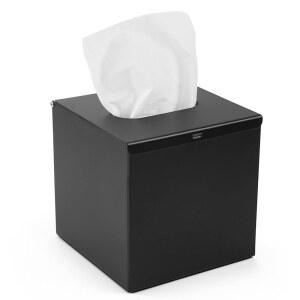 JUNSUN 사각 티슈 박스 홀더 냅킨 욕실 큐브 스탠드 스테인리스 드레서 침실 책상 나이트 12 블랙 테이블 장식 사무실 5인치 커버 매트 스틸 7CM