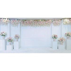 YEELE 1X3M 20X10피트 웨딩 장식 초상화 플라워 배경 파티 신부 화이트 부스 소품 데이 발렌타인 핑크 사진 행사 배너 기념일 촬영