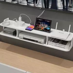 벽걸이 셋톱박스 수납 티비 공유기 거치대 무타공 셋톱박스 선반 선반공 수납함