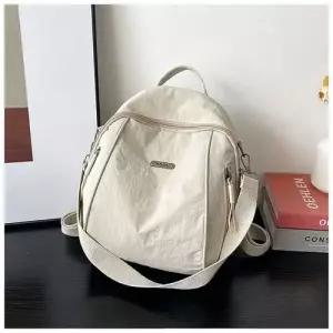 팽블몰 여성용 캐주얼 오피스룩 솔리드 숄더 백팩 대용량 여행 숄더백 나일론 경량 HO5