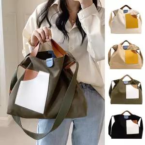 전면 입체 포켓 패션 포인트 여성 캔버스 크로스백 wrg3+4nxZ