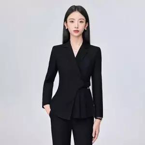 무천도사 여성용 여자 정장세트 정장 세트 봄가을 긴팔 호텔 프런트 데스크 작업복 리셉션 오피스 KKE3