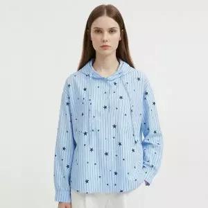 [NS홈쇼핑][샵앤] 여성 별 스트라이프 긴팔 후드 남방 블라우스 MSE-WBL-21131..