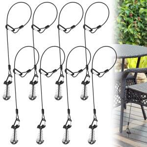 튼튼한 야외 가구 데크 생선뼈 사이의 해양 틈을 의자 페그 도크 케이블 8세트 위한 스테인리스 스틸 또는 보드 테이블 재배치 포함 앵커 등급 카라비너