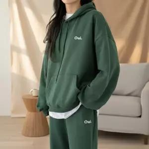 [다잇템] 여성용 후디 핏 여유로운 트랙수트 세트_24596776_588872