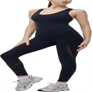 토이뷰투 여성 레이서백 요가 운동 점프슈트 민소매 피트니스 원시 짐 바디슈트 엉덩이 팅 허리 없는