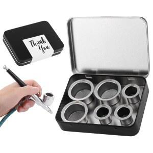 6PCS-에어브러시 페인트 필터 컵, 에어브러시 컵 (6) 액세서리용 컵용 지름 2.5-3.3CM(1-1.3인치) 여과기,