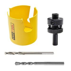 CT00Y57R248EA 아스팔트 벽돌 콘크리트 석고 타일 PILOT 카바이드 MDF용 플라스틱 목재 4피스 70MM 홀쏘 ARBORED BIT