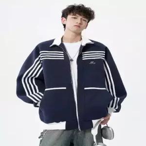 EAMT 남성용 스트라이프 차이나 봄가을 맨투맨 자켓 카디건 YJ3