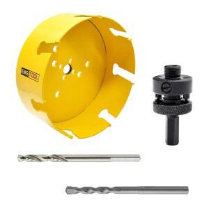 CT00Y57R440EA 4피스 118MM 카바이드 BIT 석고 플라스틱 홀쏘 우드 아스팔트 ARBORED 타일 벽돌 MDF PILOT CUT 콘크리트