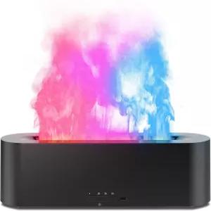 플레임 에어 디퓨저 에센셜 오일 - 7가지 색상 180mL 용량(8시간) 무소음 작동 자동 꺼짐 방지 가정용 침실