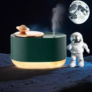 LEKTIST 미니 야간 데스크탑 회전 행성 디자인 침실용 쿨 미스트 300ML