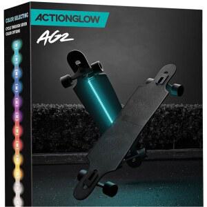 ACTIONGLOW LED 롱보드 /스케이트보드 조명 시스템(AG2) 수 0.5KM(0.5마일) 이상에서 색상 밝음, 볼 100% | 설치 7가지 쉬운 매우 5분 방수, 모드, 있음,