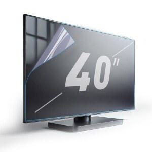 파란색 빛 필터가 있는 TYRHMY 40인치 눈부심 방지 TV 화면 보호기, 감소, 반사 제어 및 시청 편의성 향상을 위한 매트 마감(40인치 좁은)