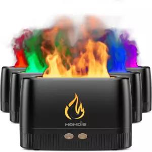 홈디스 에센셜 오일 디퓨저 조용한 화염 7가지 색상 모드 변경 조명 자동 차단 아로마테라피 블랙