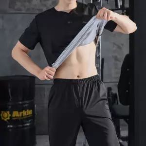 열트래핑 원단 운동 헬스 땀배출 반팔반바지 땀복세트 jwJ8+5kHj