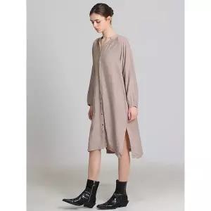 [오조크(OZOC)] 차이나 브이넥 셔츠 원피스 (택가격: 119000원)