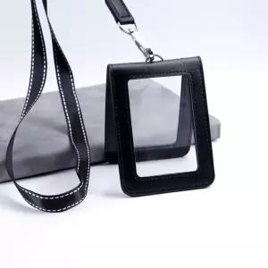 양면 카드 케이스 사원증 목걸이 명찰 출입증 교통카드 홀더 lXN5+5imp