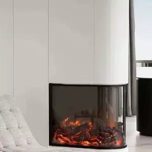 불멍 수증기 난로 벽난로 인테리어 무드등 펜션 실내 3D 불꽃