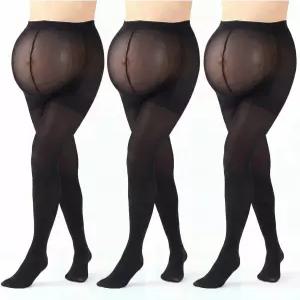 메페이즈 3쌍 임산부 타이츠 스타킹 임신용 불투명 압박 팬티스타킹 배 위