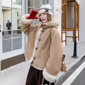 피로달 여자 잠바 코트 야구 도톰 일체형 무스탕 후드 퍼 HO1