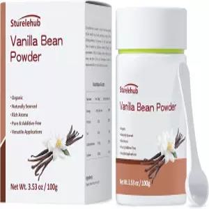 스터렐허브 바닐라 빈 파우더 3.53온스/100g 100 순수 분쇄 무첨가 커피 디저트 요리 베이킹에 적합