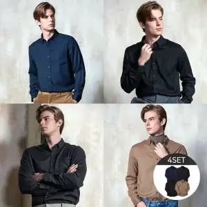 [NS홈쇼핑][토마스베일리] 남성 간절기 셔츠 4종세트[35764641]
