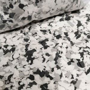 바닥재용 에폭시 플레이크, 콘크리트, 수지 및 화이트, 그레이 컬러 블랙, 내구성 장식용 라이트 조리대용 - 0.5KG(1파운드) 칩,