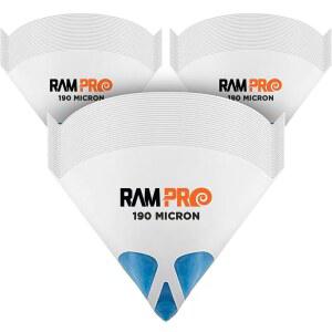 RAM-PRO 페인트 여과기 - 190 미크론 퓨어 필터, (250팩) 프로젝트에 콘 등급 필터 적합 초미세 나일론 메시 종이 프리미엄 페인팅 모든 블루