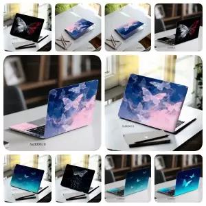 로맨틱 나비 실루엣 노트북 스킨 유체 그라데이션 데칼 된 노트북 맥북 호환 PC 장식 스티커