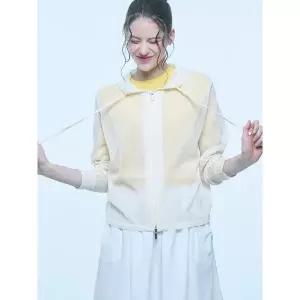 [UNIT]린넨 블렌디드 스카시 후드 가디건 (UFKKCA257N-L/YELLOW)