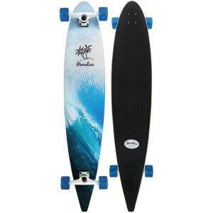 PARADISE LONGBOARD 핀테일 컴플리트 크루저 스케이트보드, 22.9 121.3CM(9 X 서핑 48인치) 웨이브,