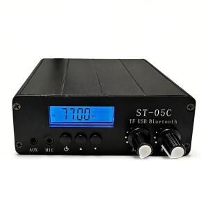 ST-05C 0.2W FM 송신기 저전력 스테레오 다기능 블루투스/USB/TF 카드/마이크 무선 오디오 전송-AT70