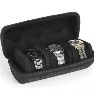 보석함악세사리보관 충격흡수 하드케이스 손목시계 보관함 3칸 여행용 팔찌 수납 정리 트레이 시계함
