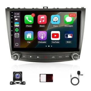 Lexus용 안드로이드 카 라디오 IS250 IS300 IS350 2006-2012 카플레이 오토, 10.1인치 IPS 터치스크린 헤드 유닛 스테레오, 인대시 GPS / WiFi BT FM MIC + 백업 카메라 CANBUS - 2+32GB