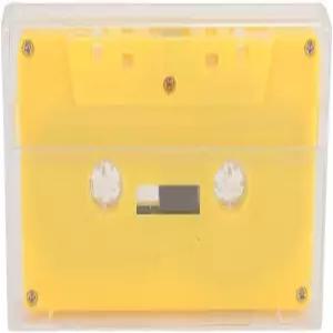 투명 케이스가 있는 45분 빈 카세트 테이프 부드러운 재생 사운드 오디오 스토리지 ABS 옐로우 플레이어