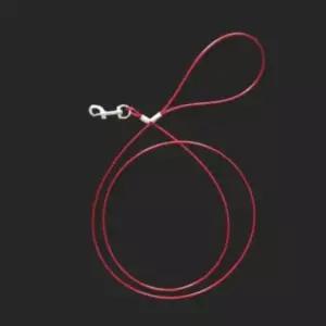 [반려] 와이어 개줄 3mm 빨강 강아지산책줄 반려견산책줄