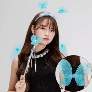 코스튬 축제파티용품 블루 천사날개세트 이모지코스튬