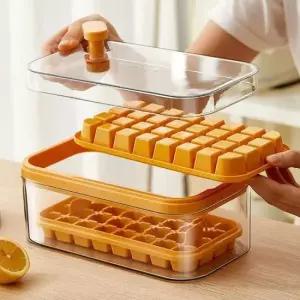 아이스트레이 64구 2단 원터치 푸쉬 얼음 트레이 얼음틀