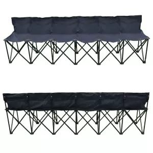 다인 캠핑 의자 블랙 휴대용 나란히 아웃도어 접이식 관람의자 6인용