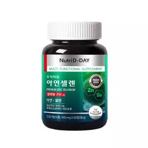 뉴트리디데이 프리미엄 아연 셀렌 600mg×60정 1개 면역기능케어