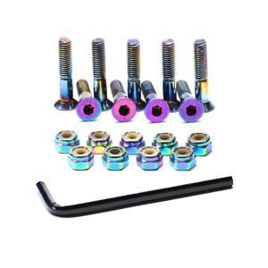 스케이트보드 하드웨어 9피스 볼트 세트 데크 너트 의상 /8인치) 롱보드 패스너 크루저 나사 육각 키 눈부신 /4인치), 스케이트 2.5CM(7 장착 컬러 3.2CM(1-1 부품 2.5CM(1인치), 최고의