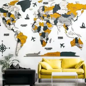 지도 인테리어 대형 입체 사무실 벽 교회 장식 스티커 로비 거실 액자 서재