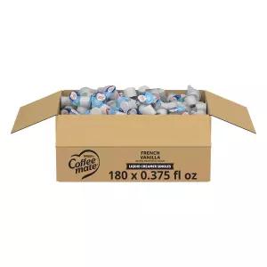 네슬레 커피 메이트 크리머 프렌치 바닐라 리퀴드 싱글 무유 무냉장 0.375온스 통(180팩)