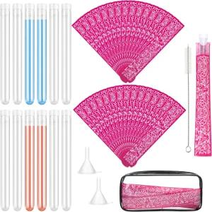 여성용 46개 탐폰 플라스크 세트 재사용 가능한 플라스틱 12개 셀프 접착 포장지 30개 크루즈용 주스