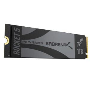 SABRENT Rocket 5 1TB Gen5 NVMe SSD u2013 PCIe 5.0 M.2 2280 내장 SSD, 최대 14GB /s 및 230만 IOPS, 다이렉트 스토리지 지원, 저전력 설계, 히트싱크 호환 - (SB-RKT5-1TB)