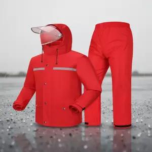 방수 우비 상하의세트 낚시 등산 배달 오토바이 레드 비옷