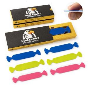 FOSHIO 3 박스 방수 부드러운 패브릭 펠트 천 10cm 플라스틱 랩 스퀴지 날개 모양의 카드 스크레이퍼 엣지