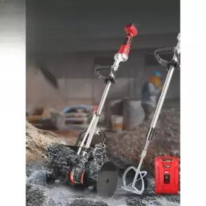 최신 다용도 전동 예초기 믹서 흙파기 풀깍는 도랑파기 밭갈이 리튬 10ah 신형 교반 +