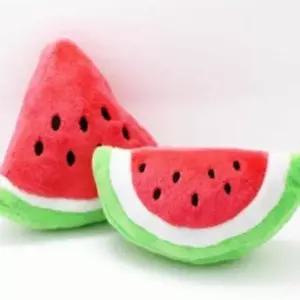 [반려] 애견 봉제인형 수박 4개 반려견인형 애견훈련볼